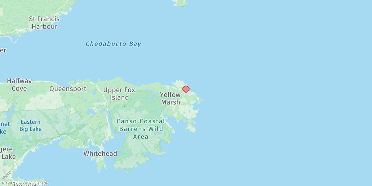 Map of Canso Harbour