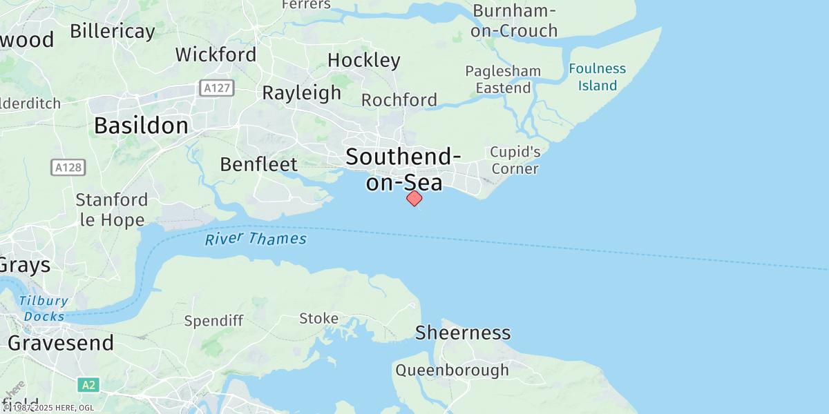 Map of Southend-on-sea