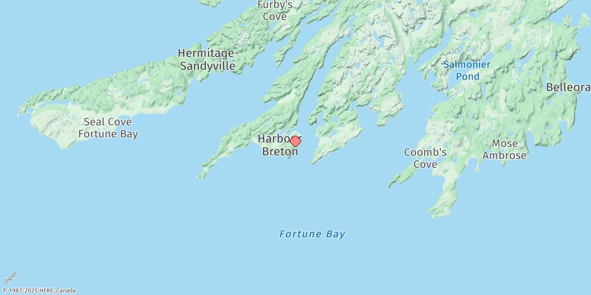 Map of Harbour Breton