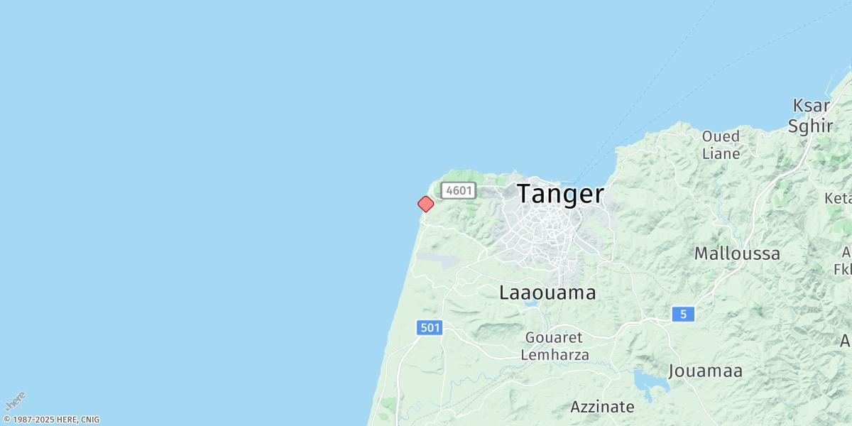 Map of Cap Spartel