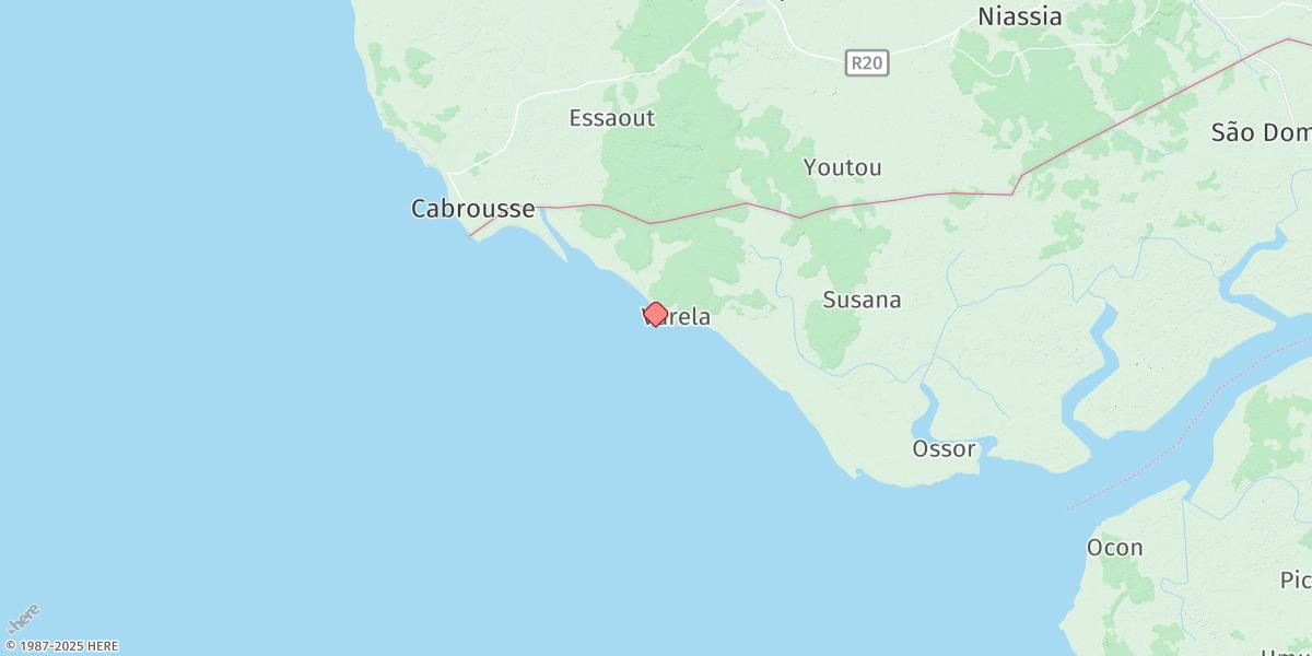 Map of Varela