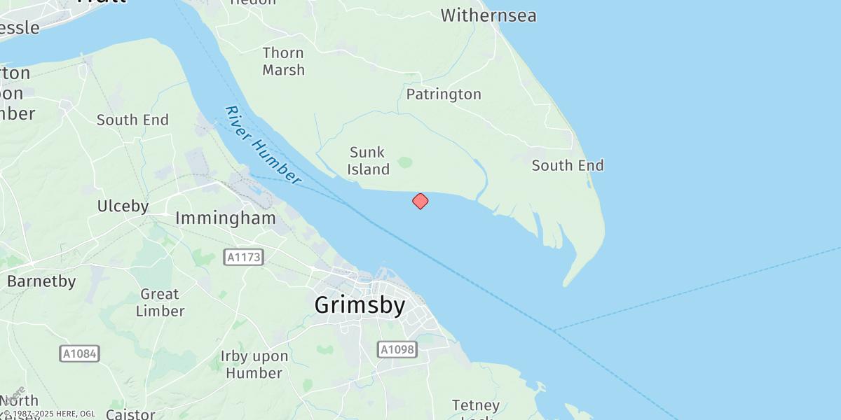 Map of Sunk Dredged Channel
