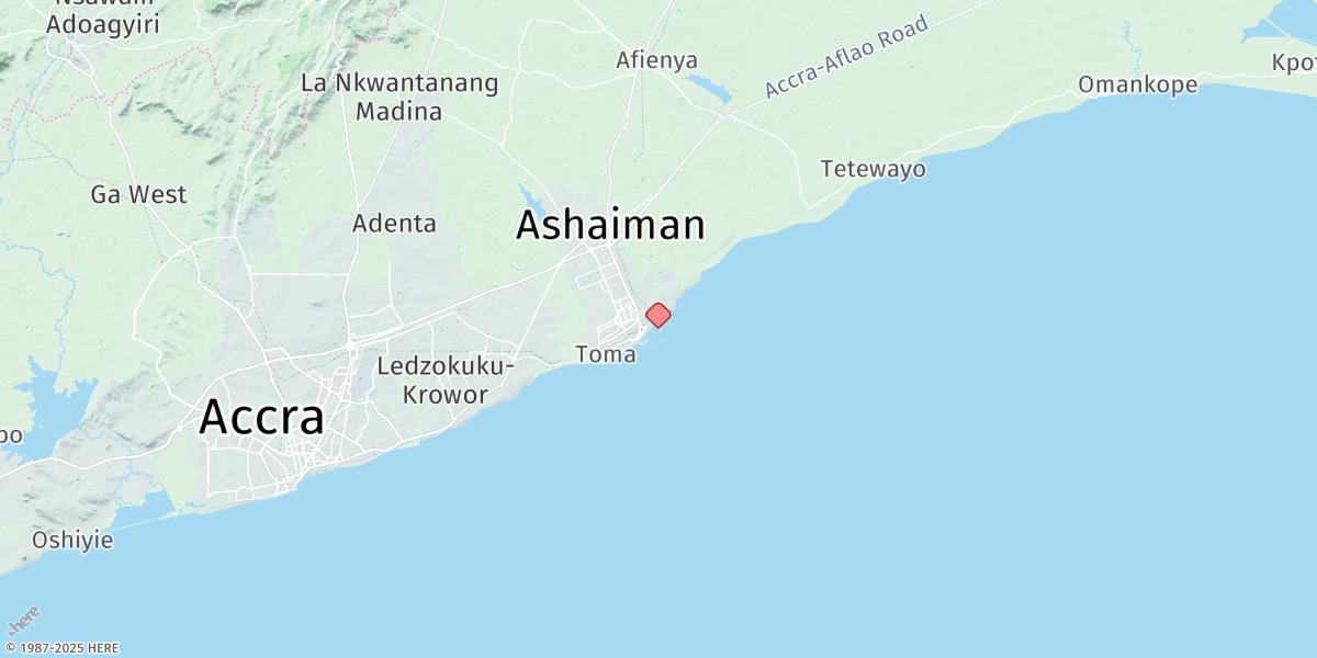 Map of Tema