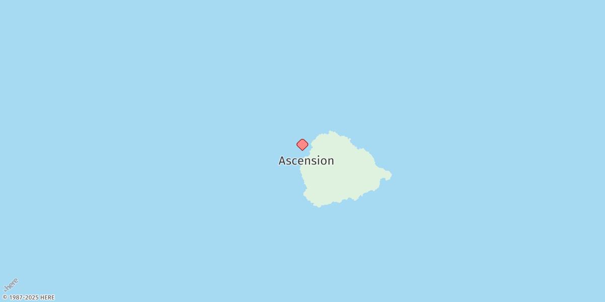 Map of Ascension Island