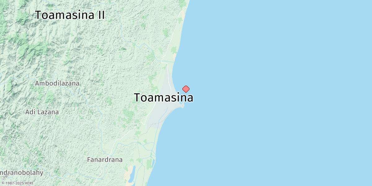 Map of Toamasina