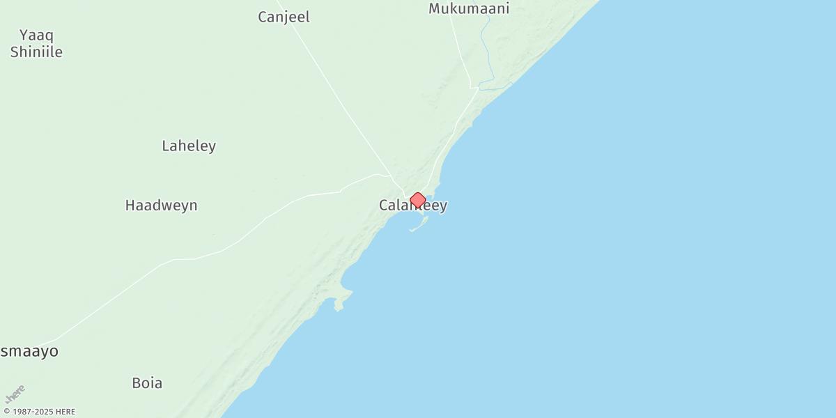 Map of Qooriga Kismaayo