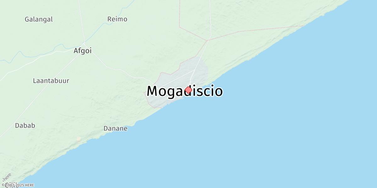 Map of Muqdisho (Mogadishu)