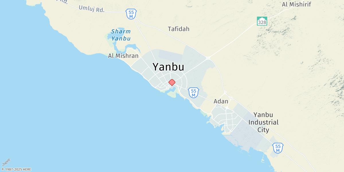 Map of Yanbu Al Bahr