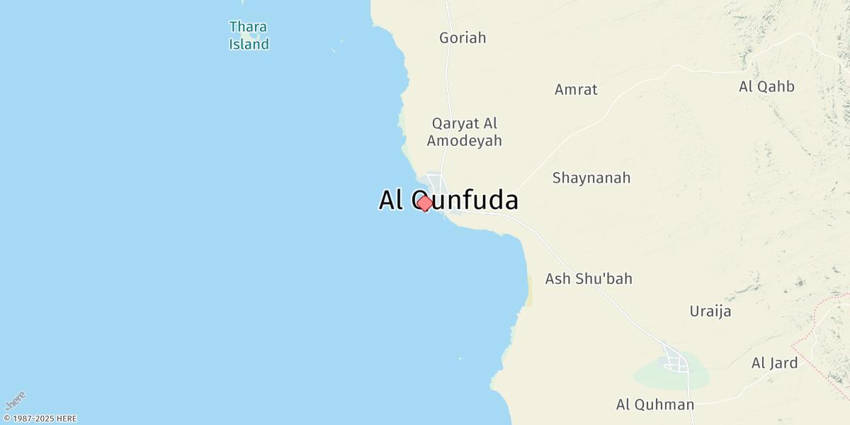 Map of Al Qunfudhah
