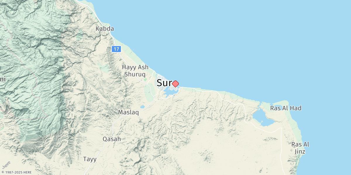 Map of Sur
