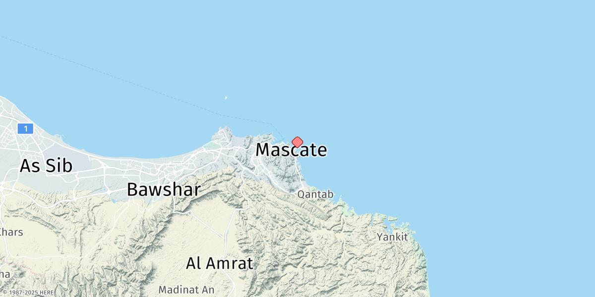 Map of Khawr Masqat