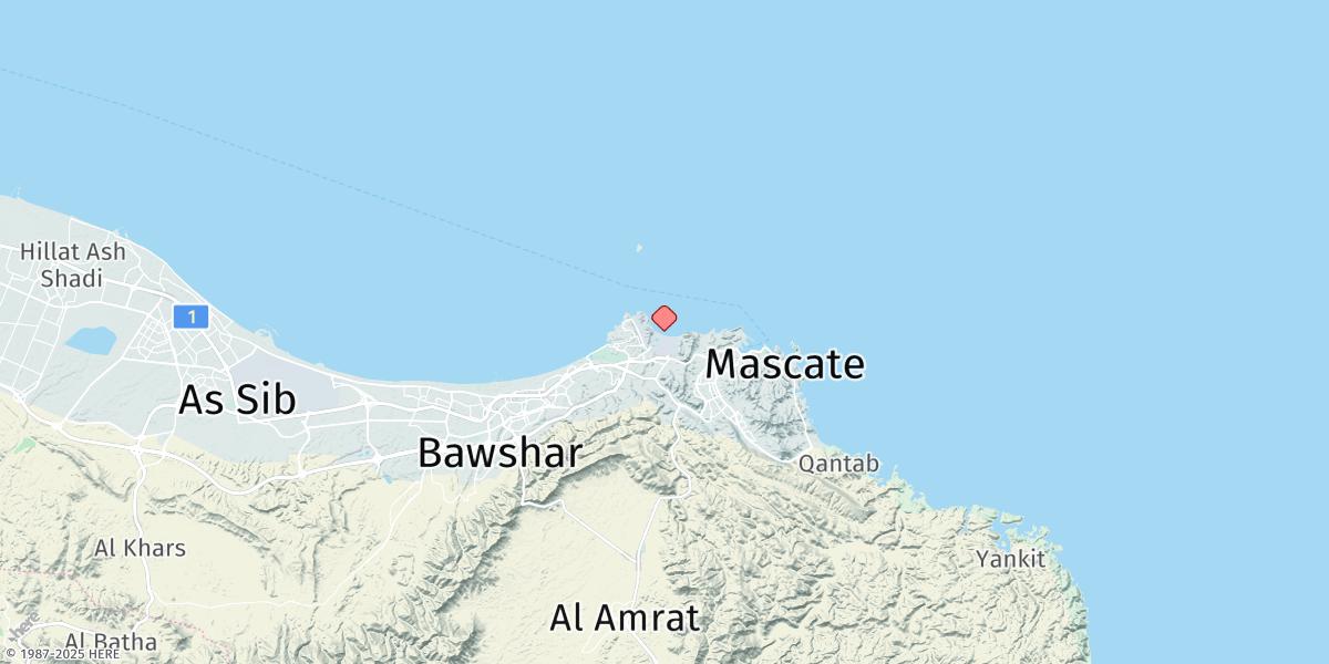 Map of Mina Al Fahl