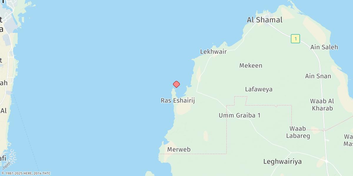 Map of Ras ' Ushayriq
