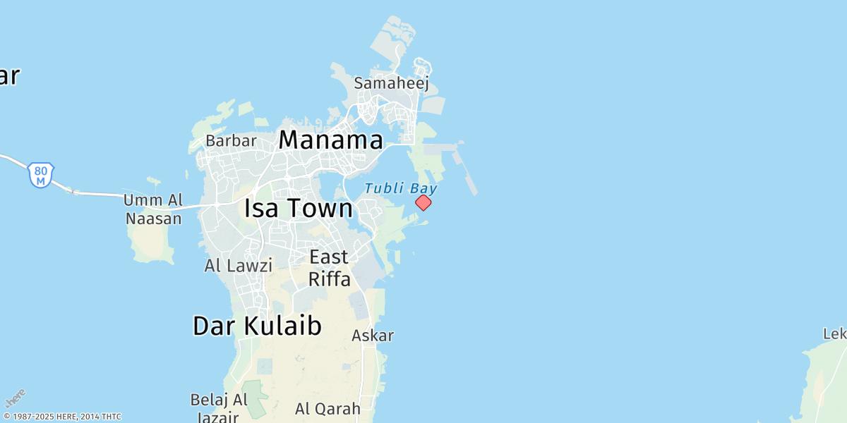 Map of Sitrah (Bapco Causeway)