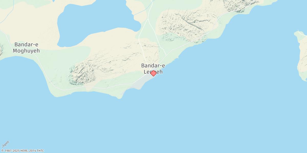 Map of Bandar-e Lengeh