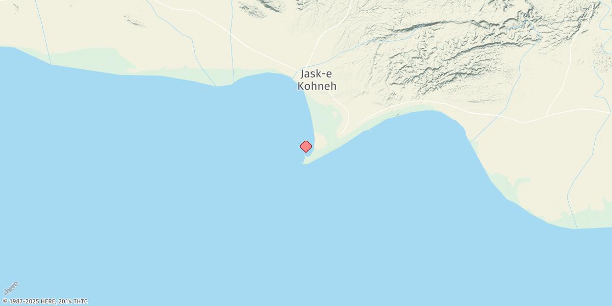 Map of Khalij-e Jask
