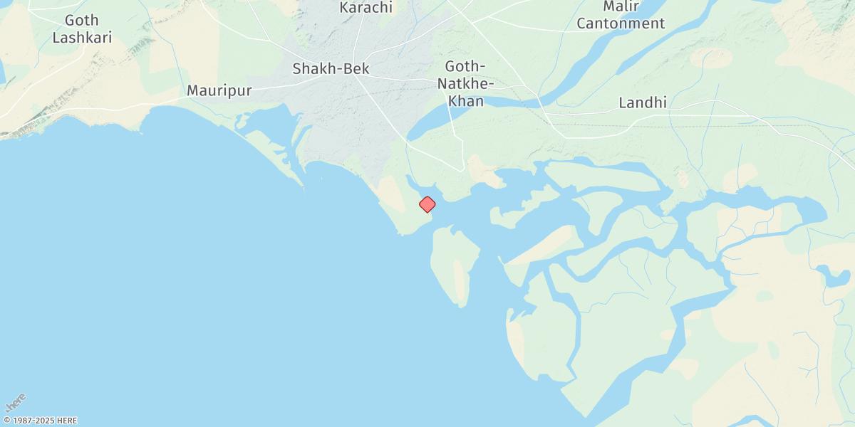 Map of Ghizri Creek