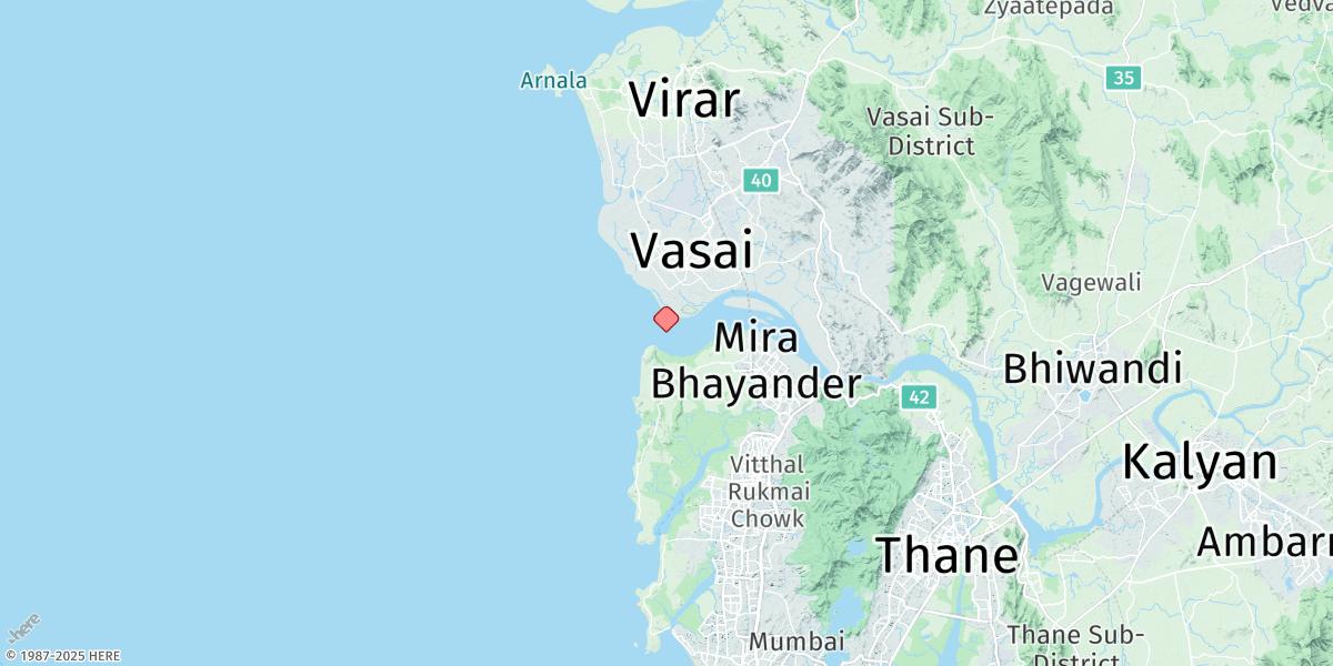 Map of Vasai (Bassein)