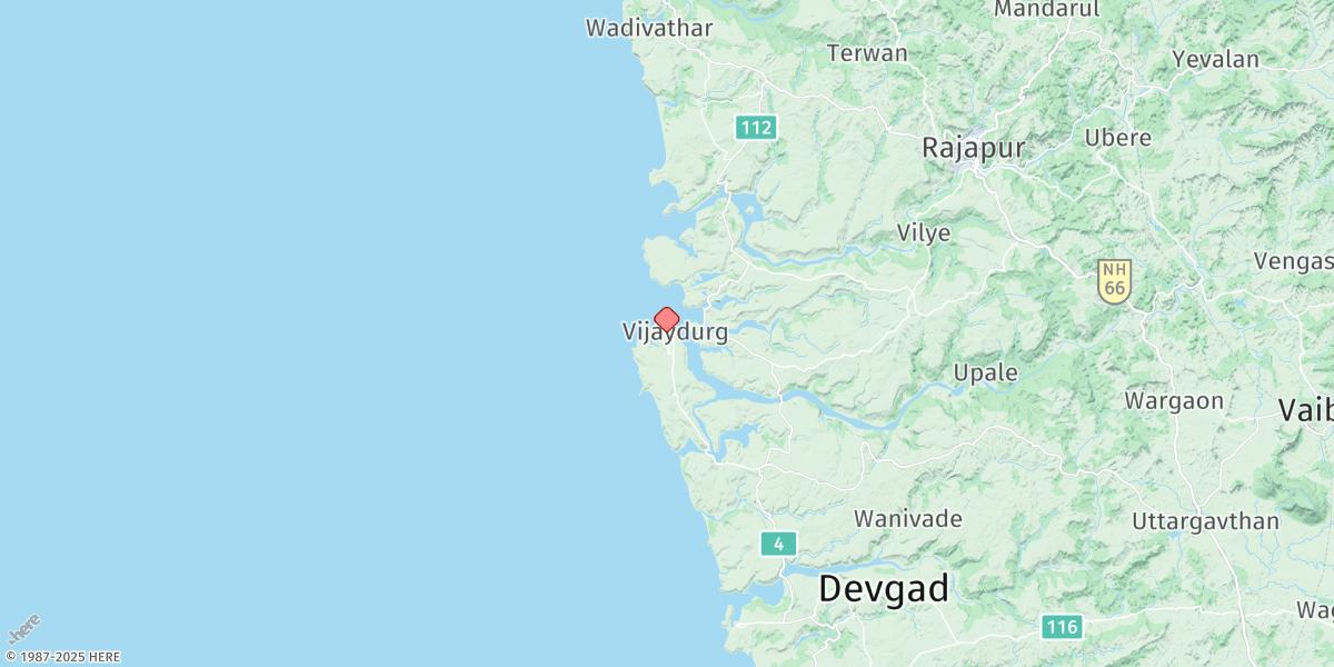 Map of Vijayadurg Harbour