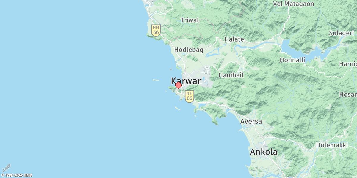 Map of Karwar