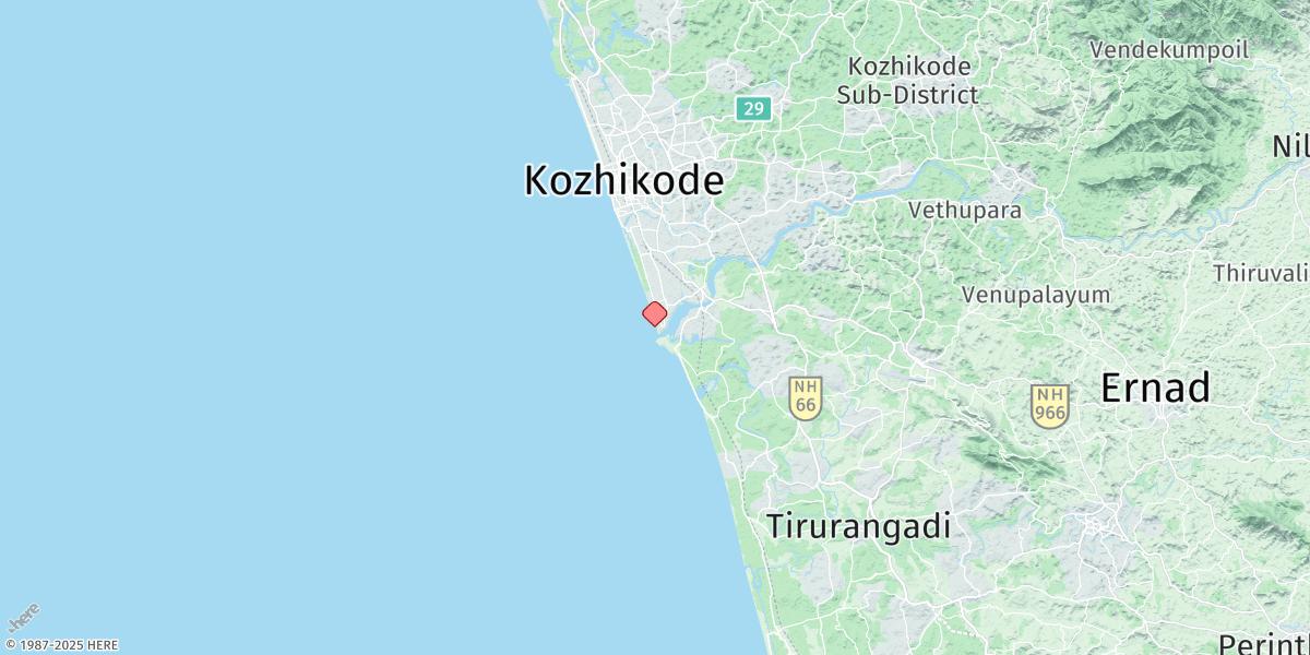 Map of Beypore