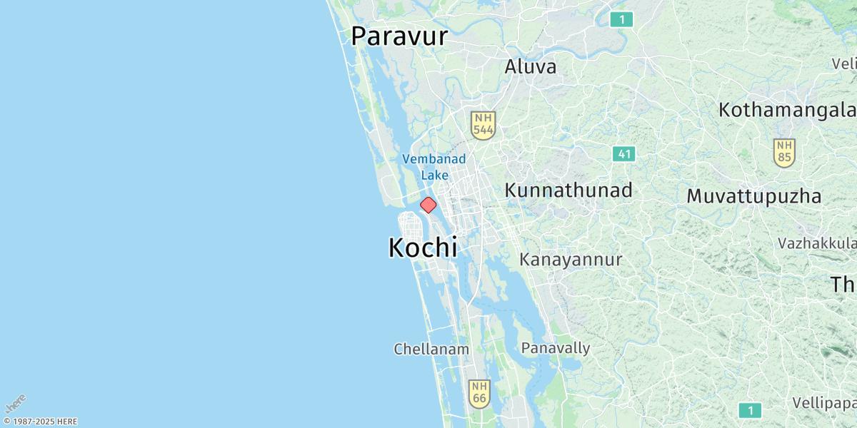Map of Kochi (Cochin)