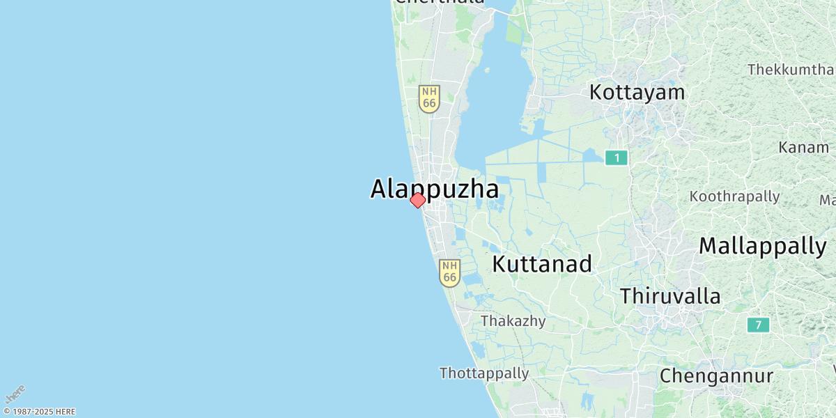 Map of Alleppey