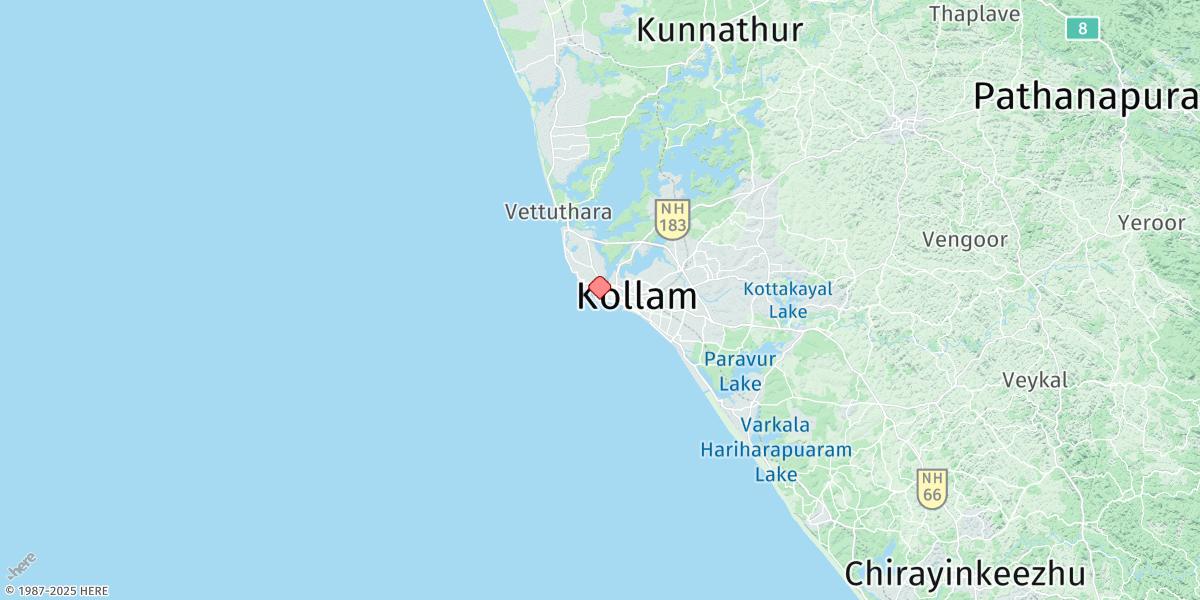 Map of Quilon