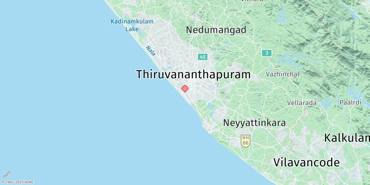 Map of Trivandrum
