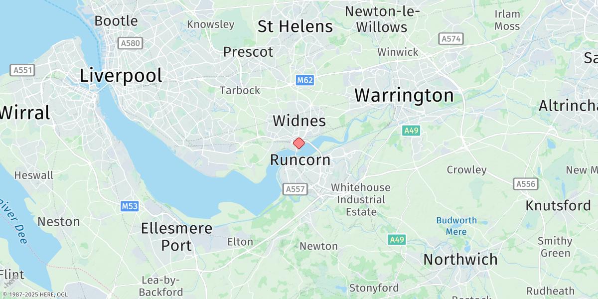 Map of Widnes