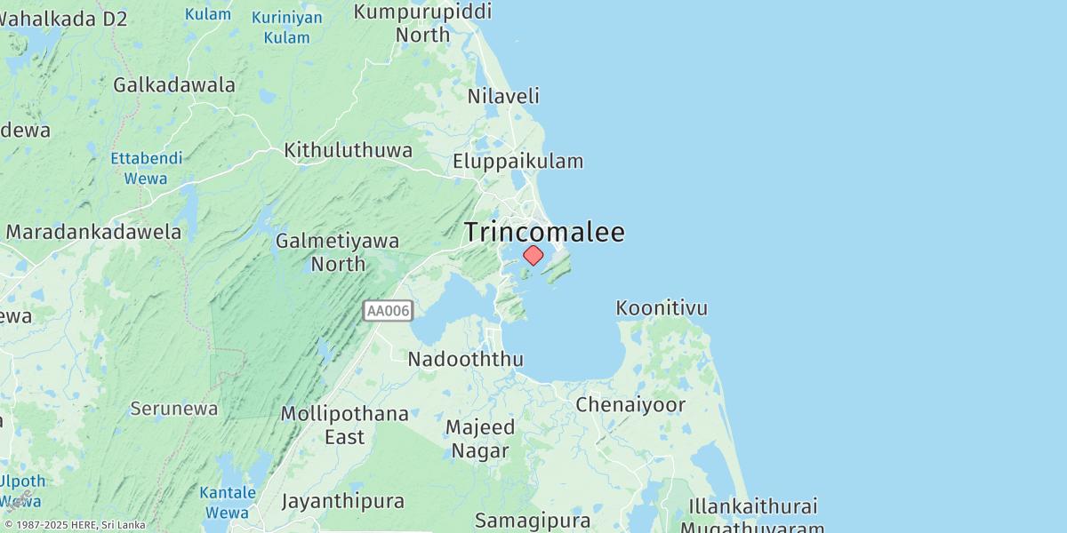 Map of Trincomalee