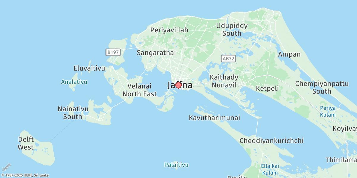 Map of Jaffna