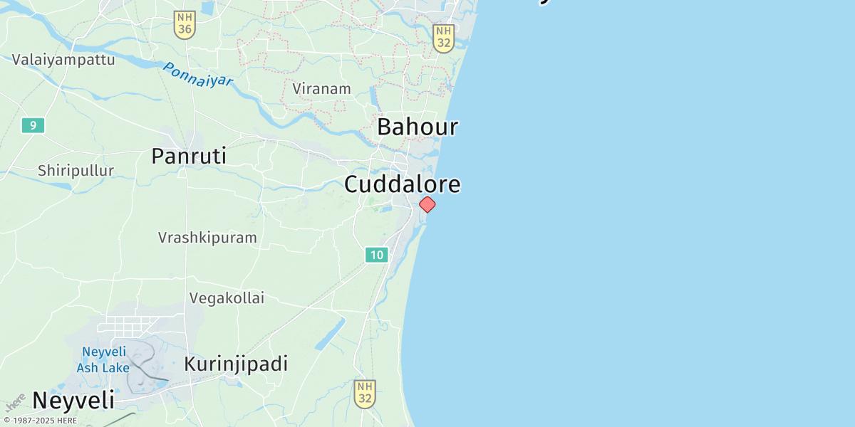 Map of Cuddalore