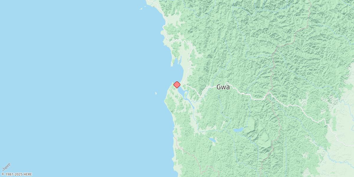 Map of Gwa Bay