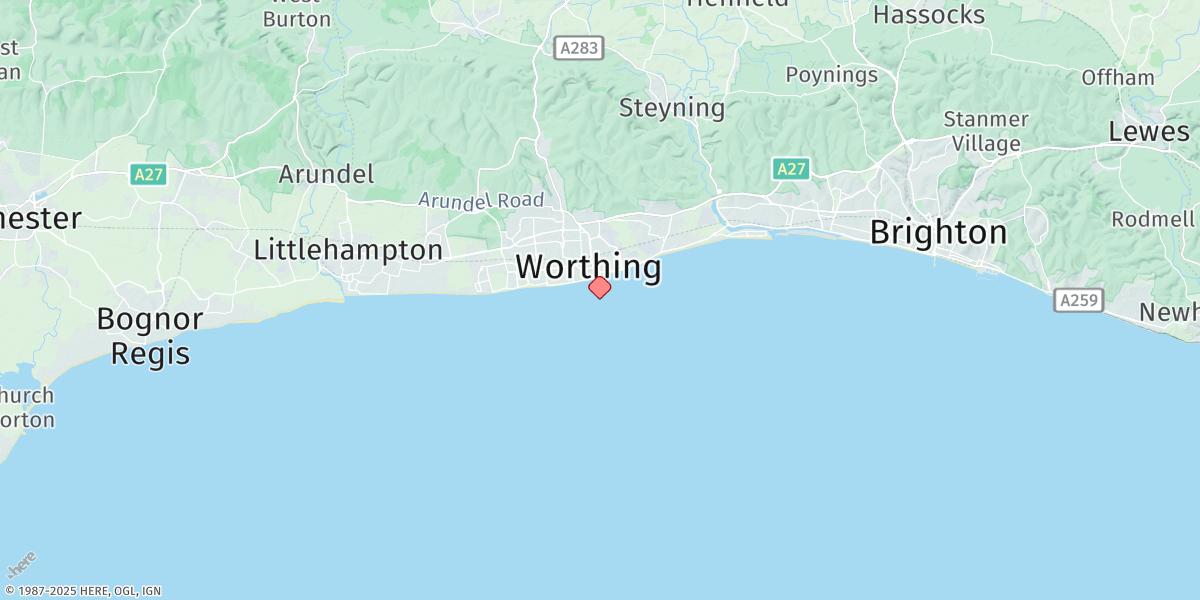 Map of Worthing