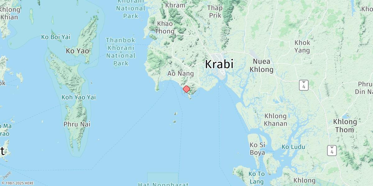 Map of Ao Nang (Krabi)