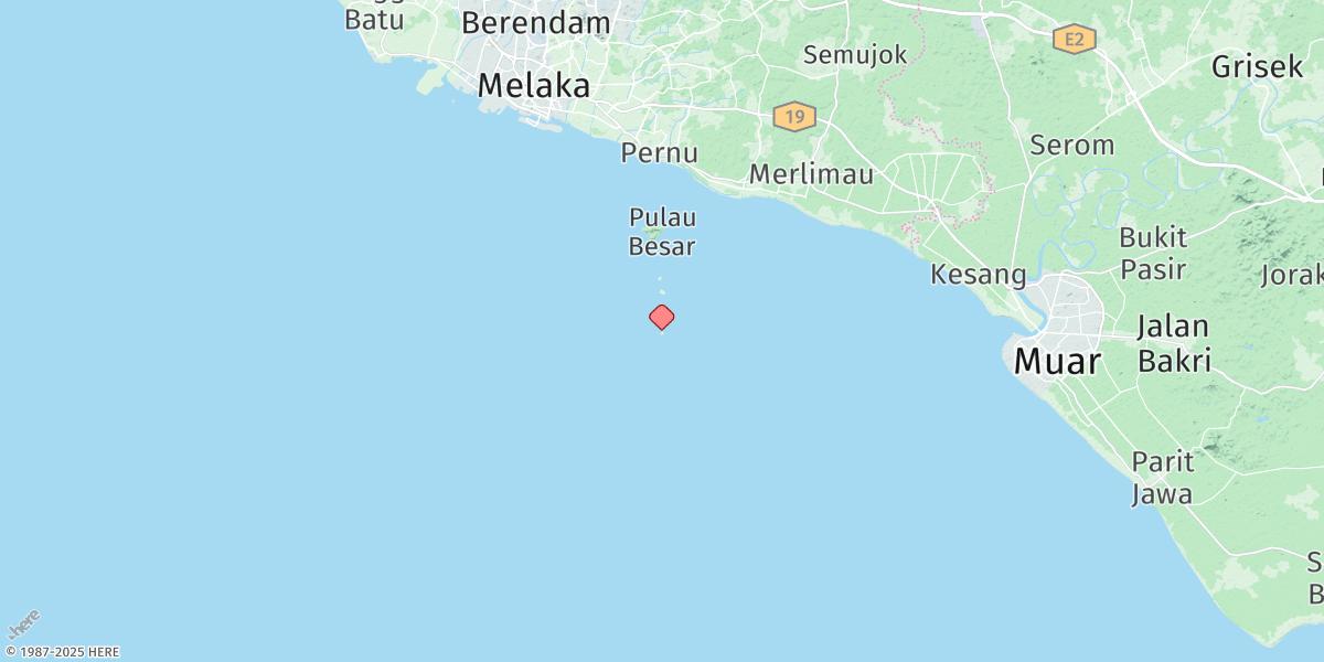 Map of Pulau Undan