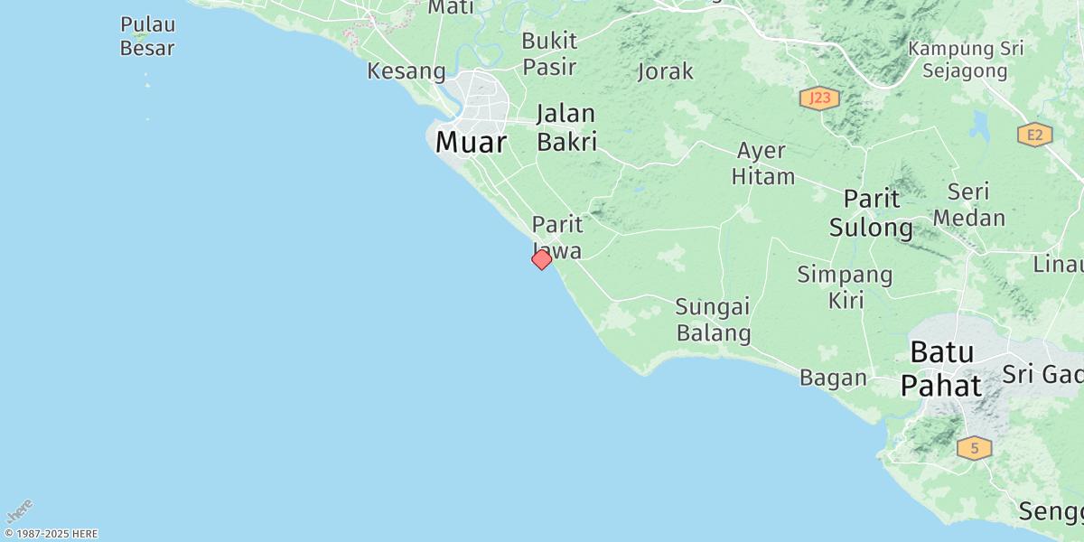 Map of Parit Jawa