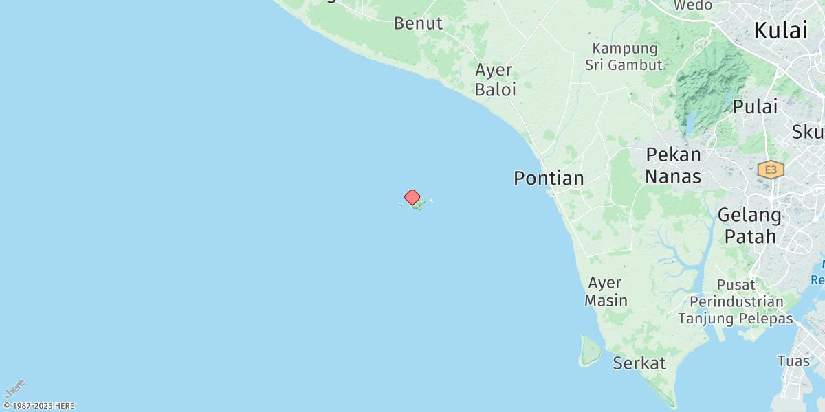 Map of Pulau Pisang