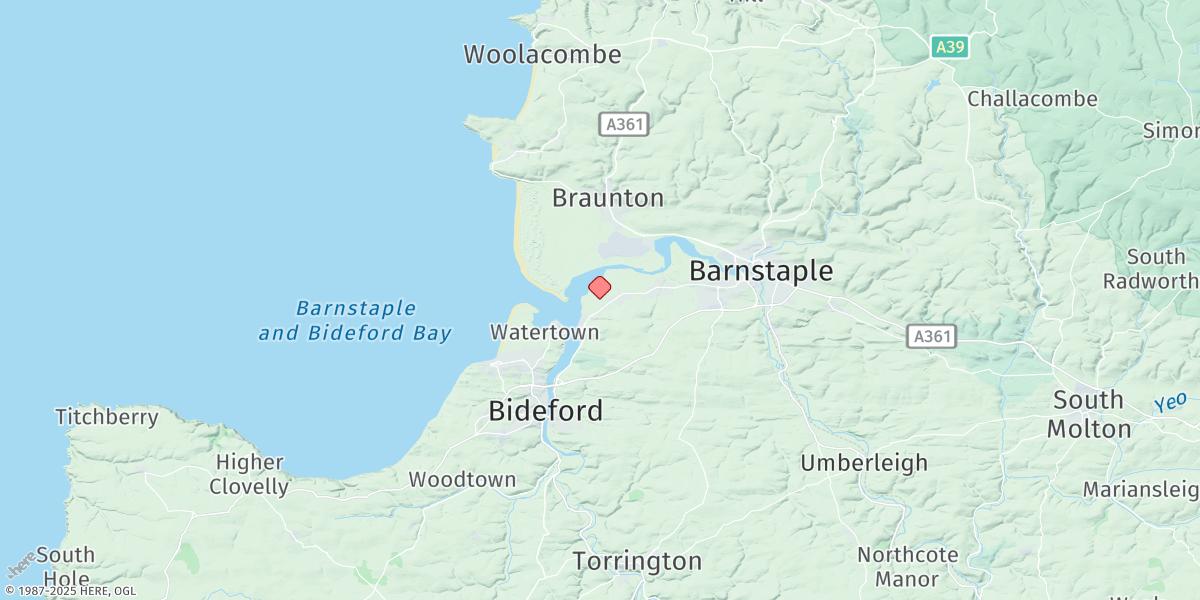 Map of Yelland Marsh