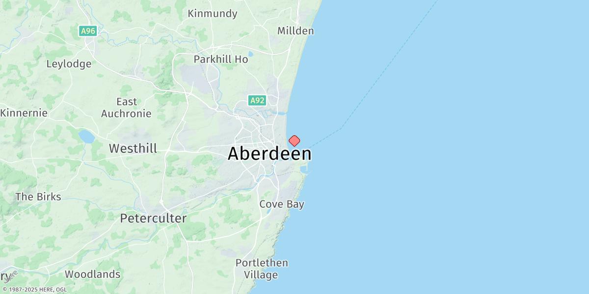 Map of Aberdeen