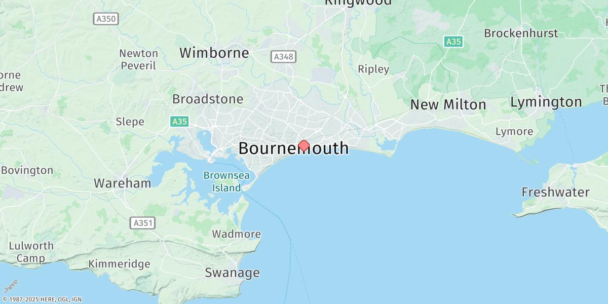 Map of Bournemouth