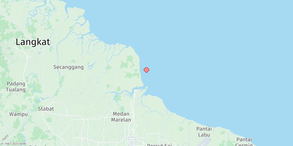 Map of Belawan Channel