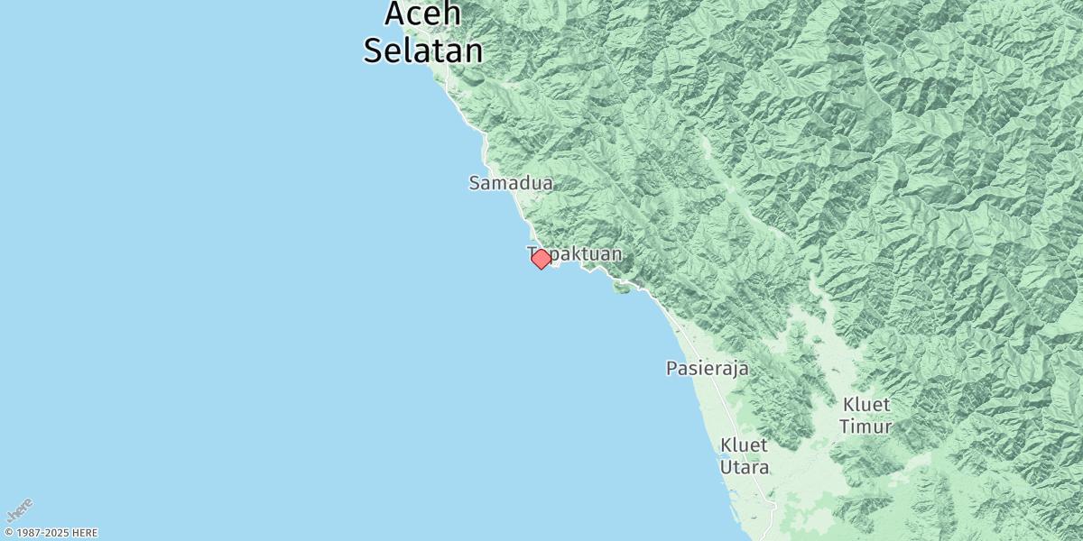 Map of Tapaktuan