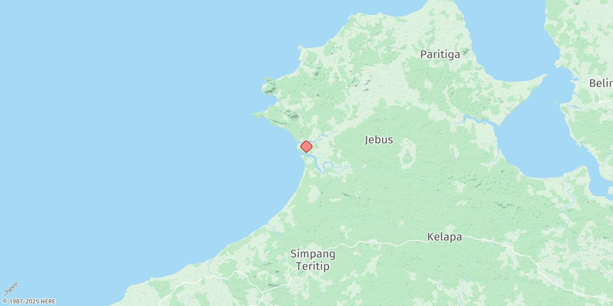 Map of Teluk Bulu