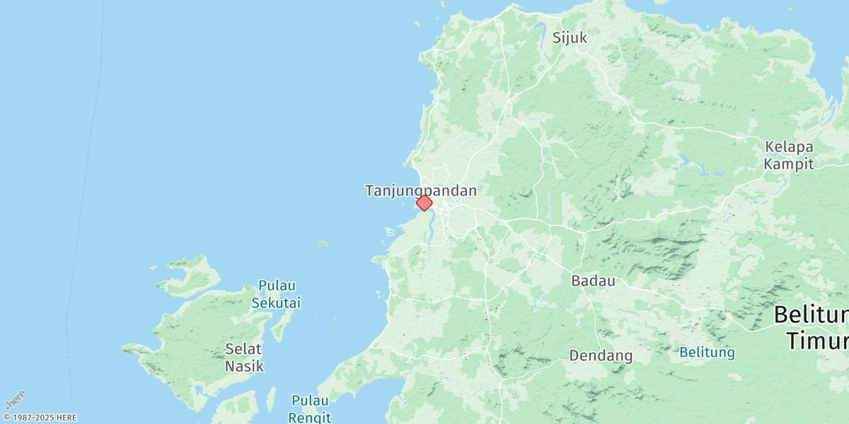 Map of Tanjungpandan