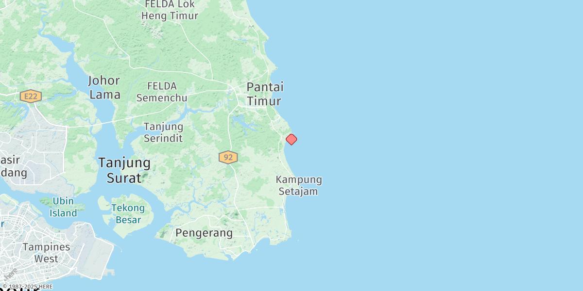 Map of Tanjung Penawar