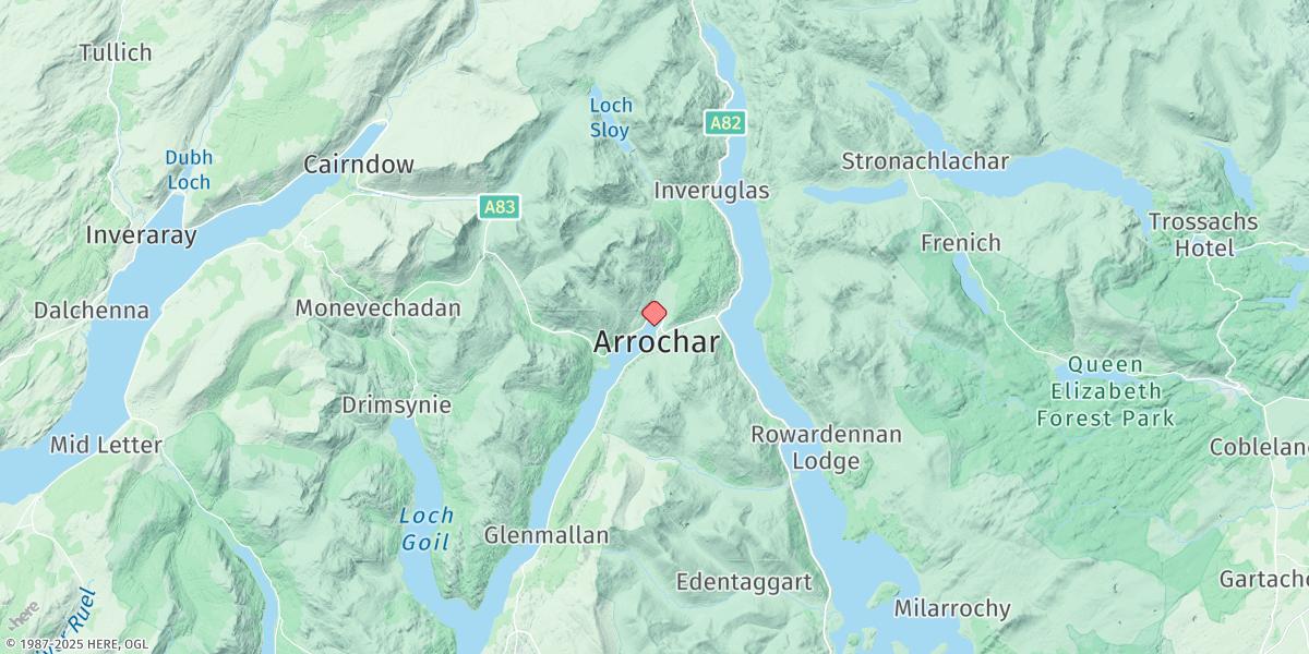 Map of Arrochar