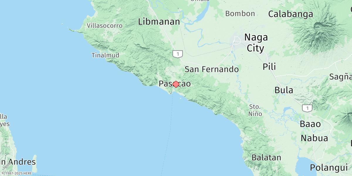 Map of Pasacao