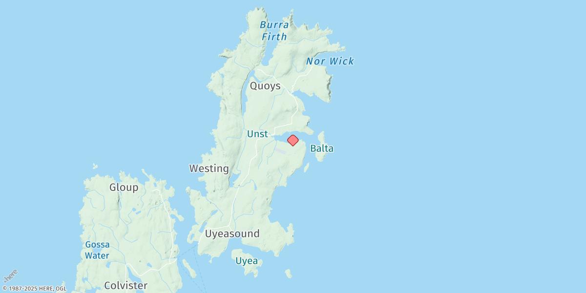 Map of Baltasound Pier